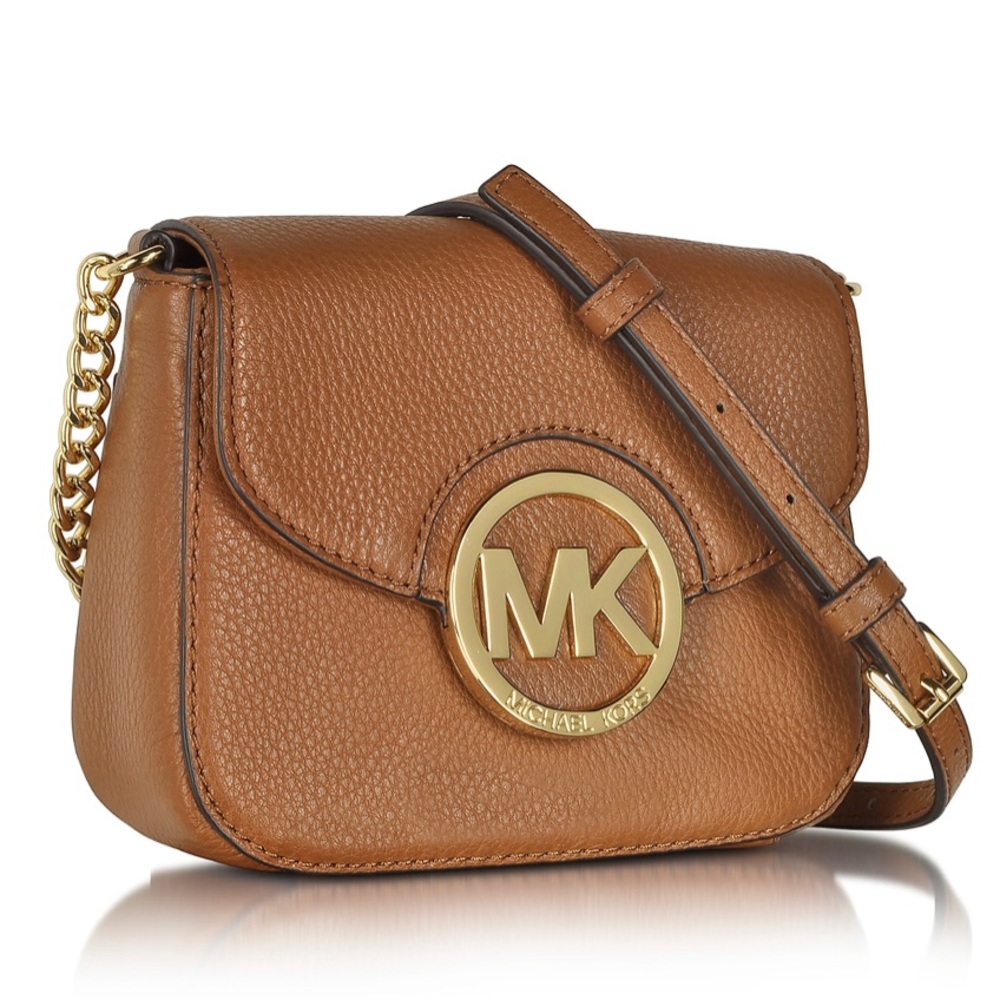 Michael Kors Metallic Fulton Luggage Crossbody Bag